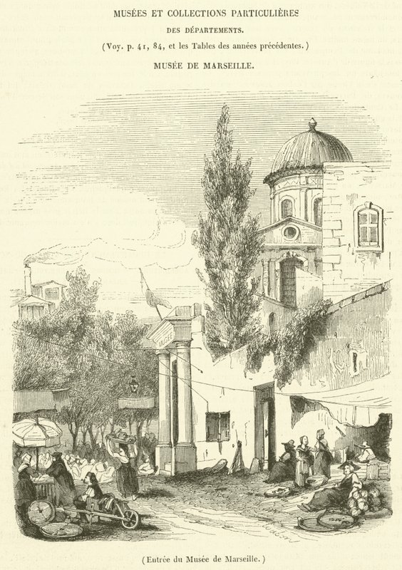 Inngang til Marseille-museet (gravering) av French School