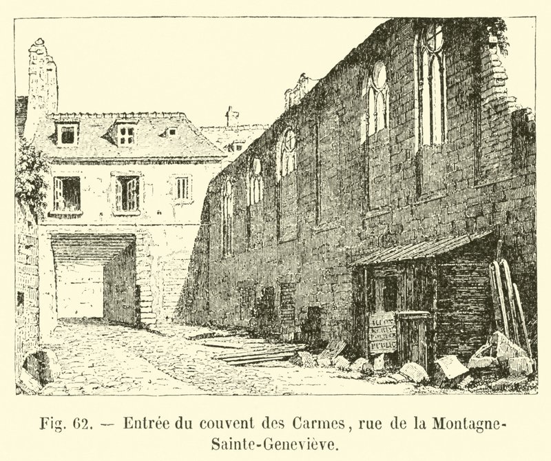 Inngang til karmelittklosteret, rue de la Montagne-Sainte-Genevieve av French School
