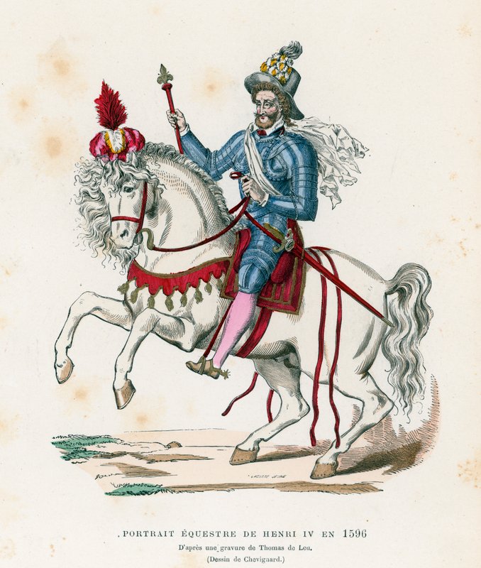 Rytterportrett av kong Henry IV av Frankrike i 1596 av French School
