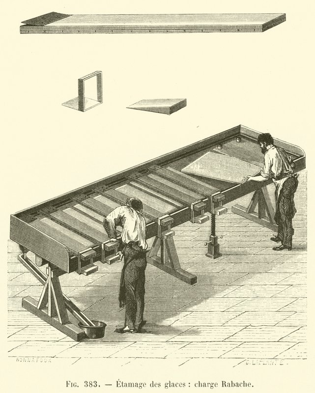 Fortinning av glass, Rabache charge (gravering) av French School