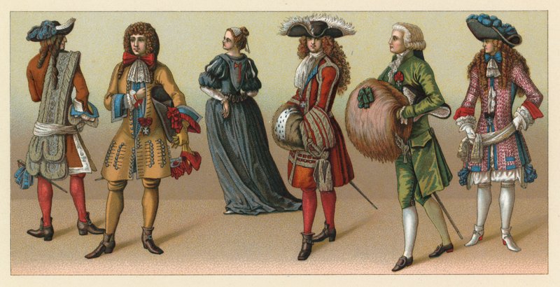 Europa XVII-XVIIIth Cent Costume av French School