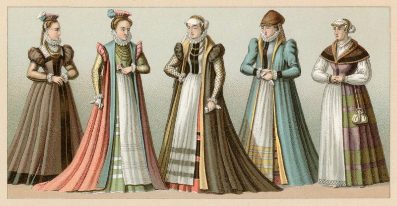 Europe XVIth Cent-kostyme av French School