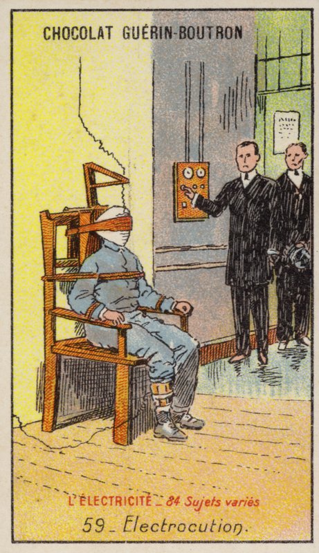 Utførelse ved elektrokusjon (chromolitho) av French School