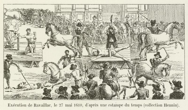 Henrettelse av Ravaillac, 27. mai 1610, fra et tidstrykk, Hennin-samlingen av French School