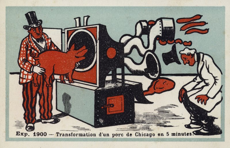 Utstilling 1900 - transformasjon av en Chicago-gris på 5 minutter av French School