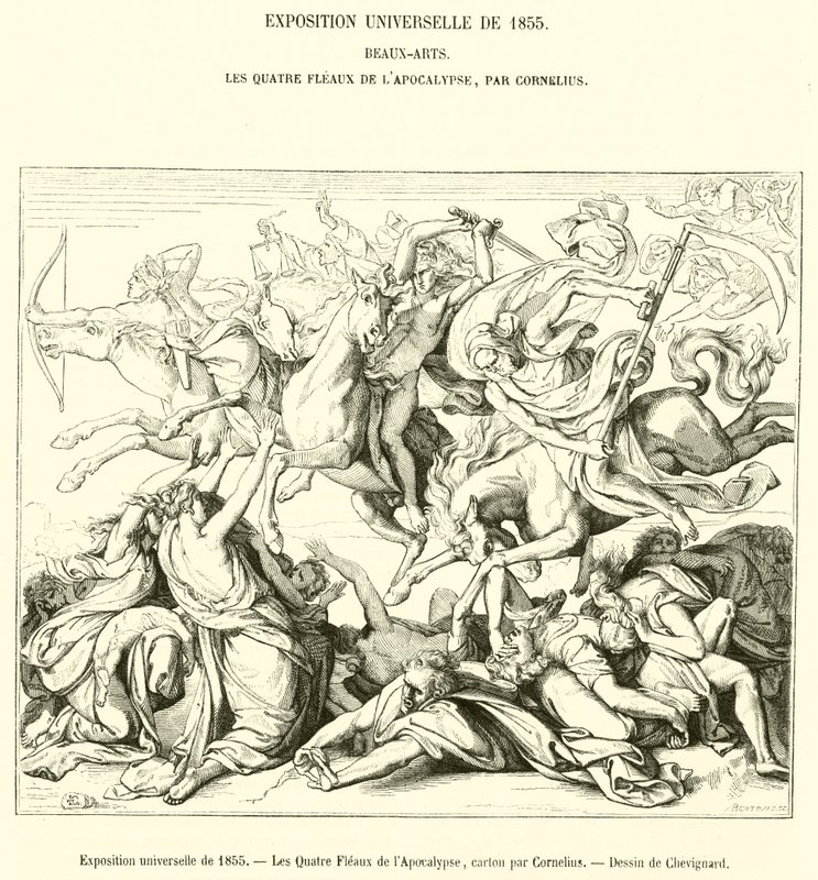 Universell utstilling fra 1855, Apokalypsens fire plager (gravering) av French School