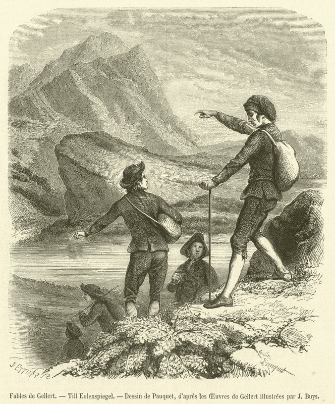 Fables de Gellert, Till Eulenspiegel (gravering) av French School