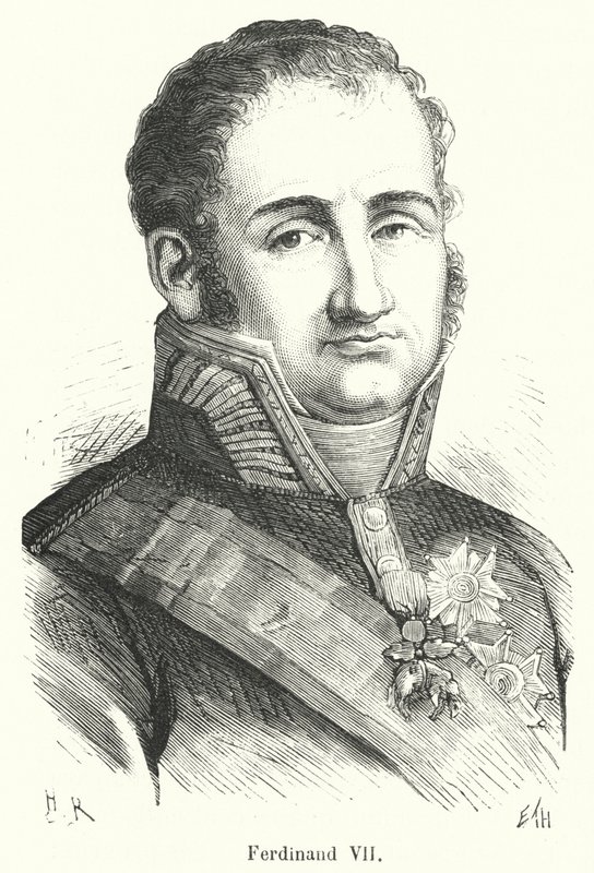 Ferdinand VII (gravering) av French School