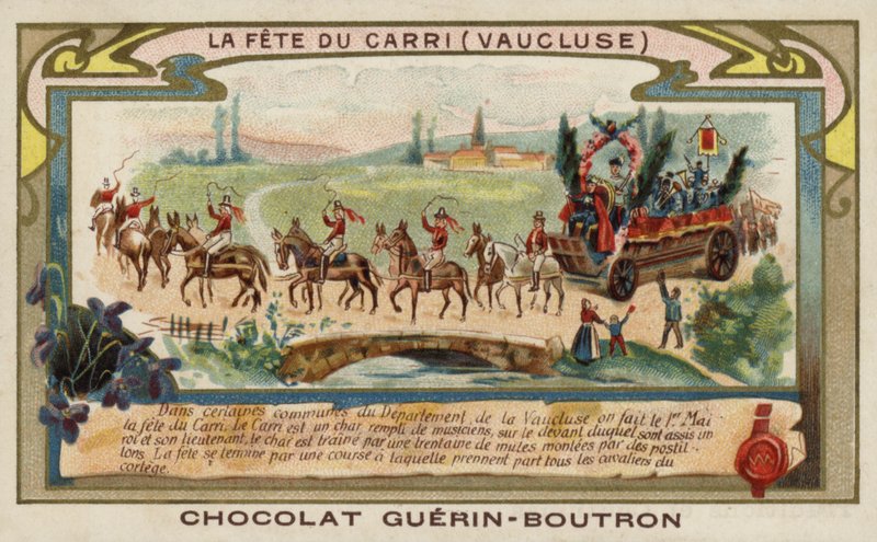Festival of the Carri, Vaucluse, Frankrike (chromolitho) av French School