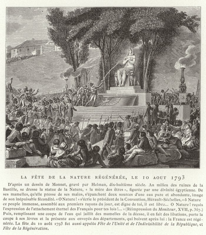 Festival of the Regeneration of Nature, Paris, 10. august 1793 av French School
