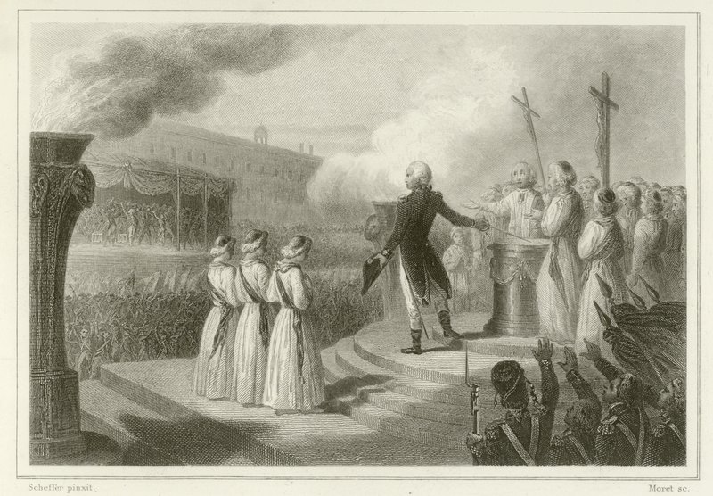 Fete de la Federation, 14. juli 1790 av French School