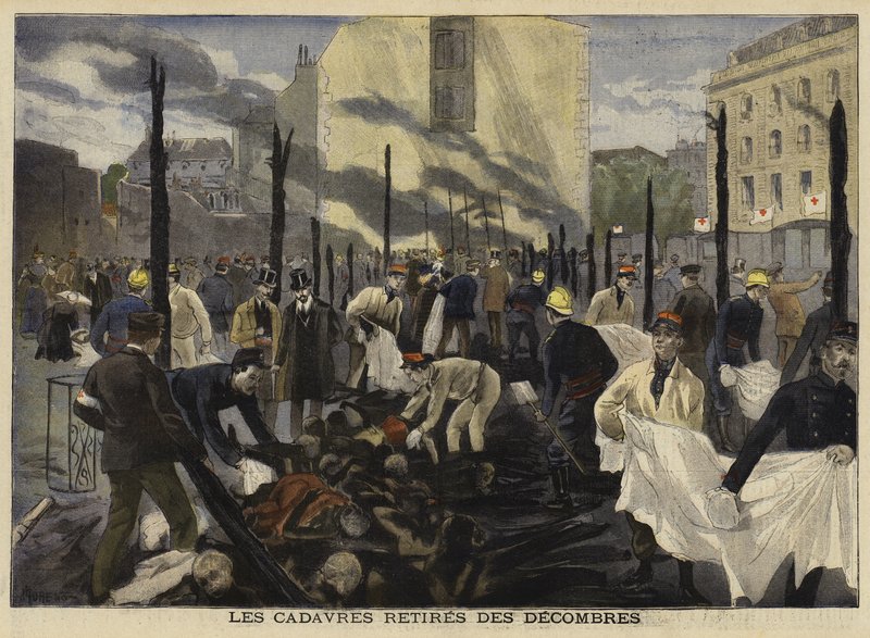Brann ved Bazar de la Charite, Paris, 1897 av French School