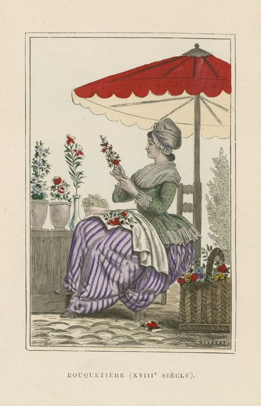 Blomsterselger, 1700-tallet av French School