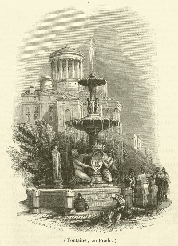 Fontaine, au Prado (gravering) av French School