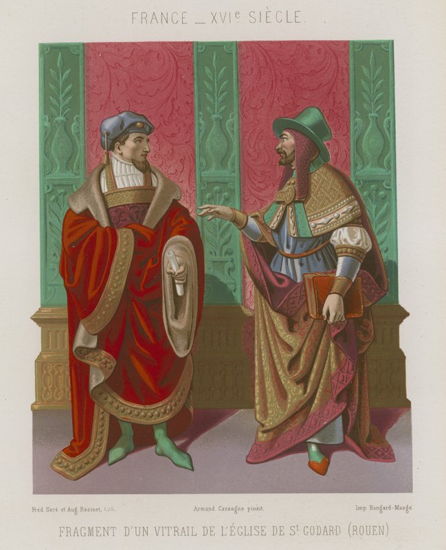Fragment av et vindu i kirken St Godard av French School