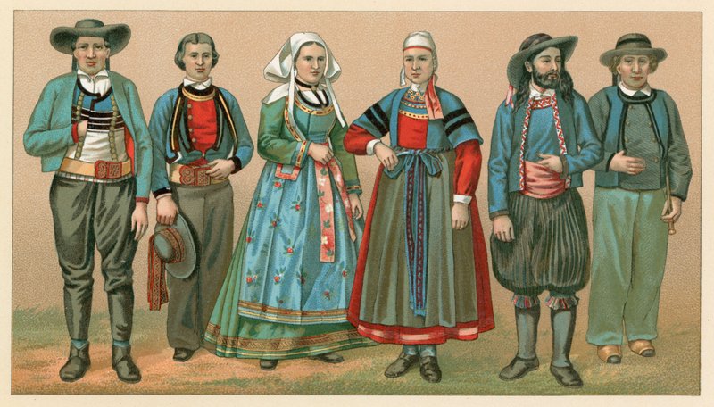 Frankrike kostyme av French School