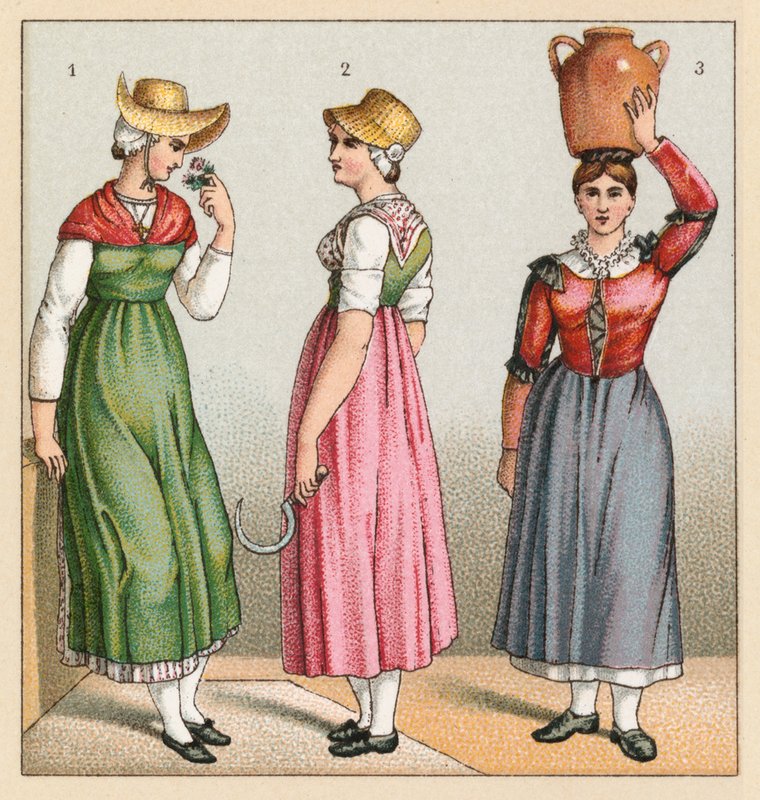 Frankrike XIXth Cent-kostyme av French School