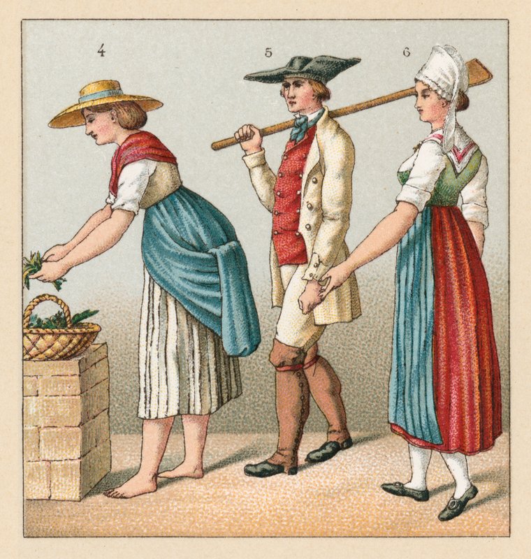 Frankrike XIXth Cent-kostyme av French School