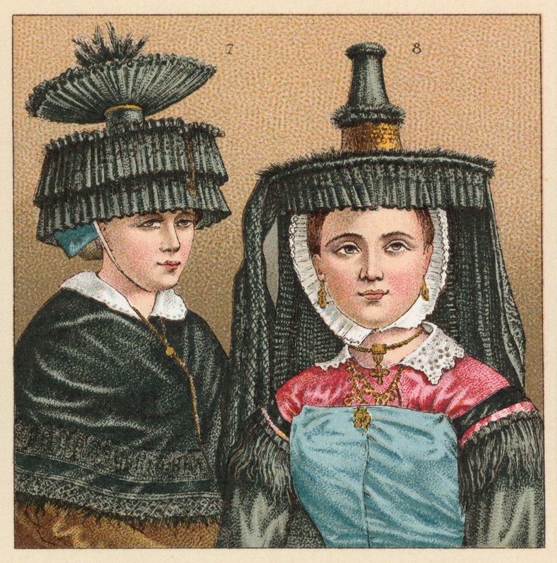 Frankrike XIXth Cent Costume av French School