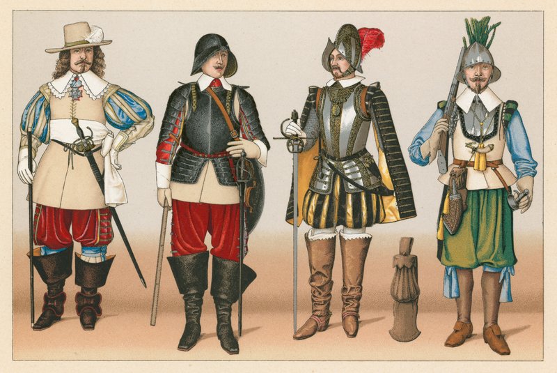 Frankrike XVI-XVIIth Cent-kostyme av French School