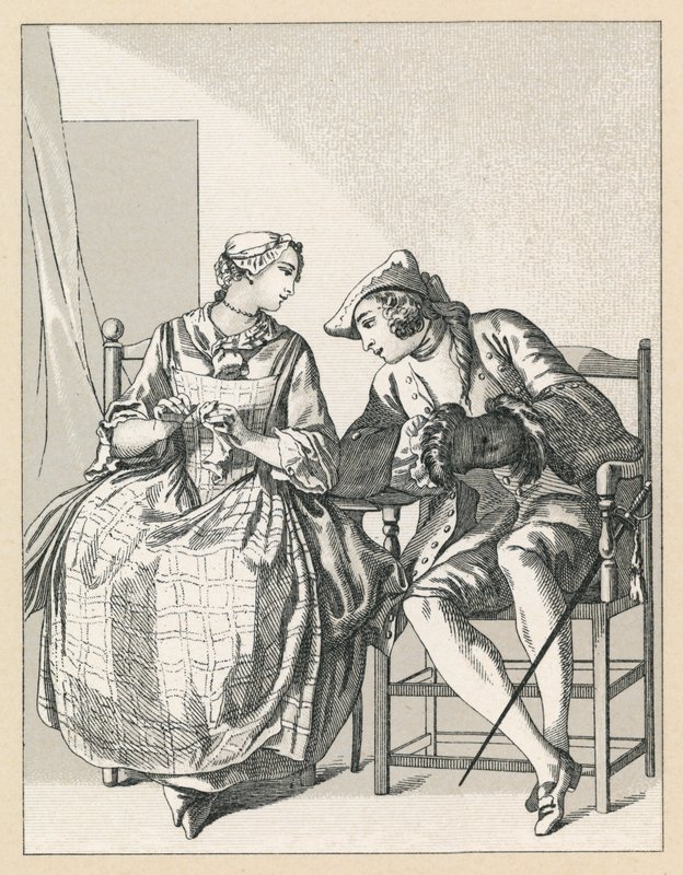 Frankrike XVIIIth Cent-kostyme av French School