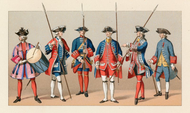 Frankrike XVIIIth Cent-kostyme av French School