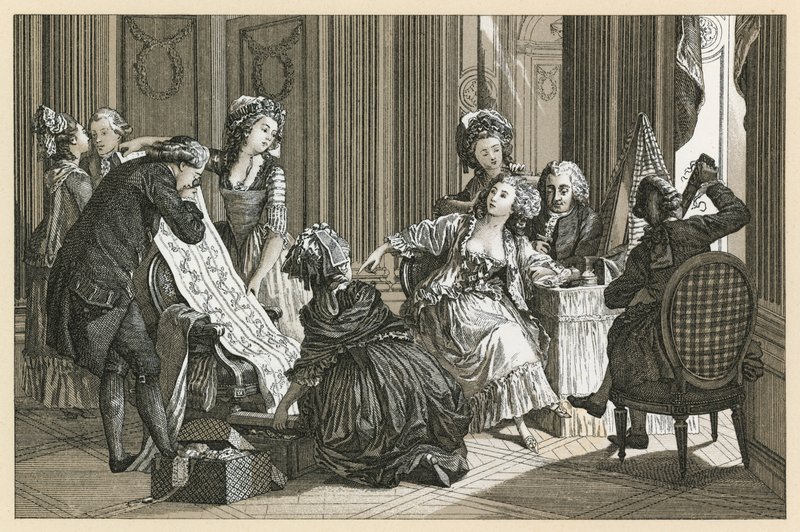 Frankrike XVIIIth Cent-kostyme av French School
