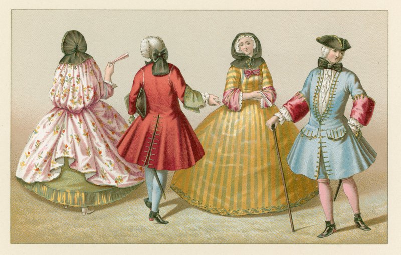 Frankrike XVIIIth Cent-kostyme av French School