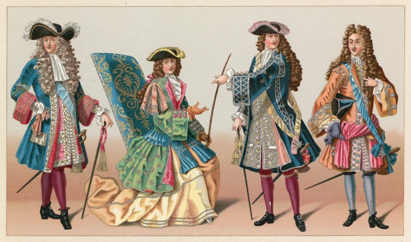 Frankrike XVIIth Cent-kostyme av French School