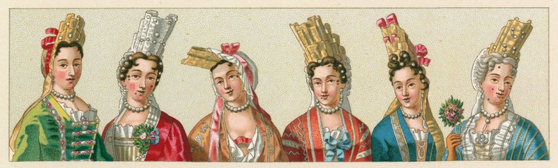 Frankrike XVIIth Cent-kostyme av French School