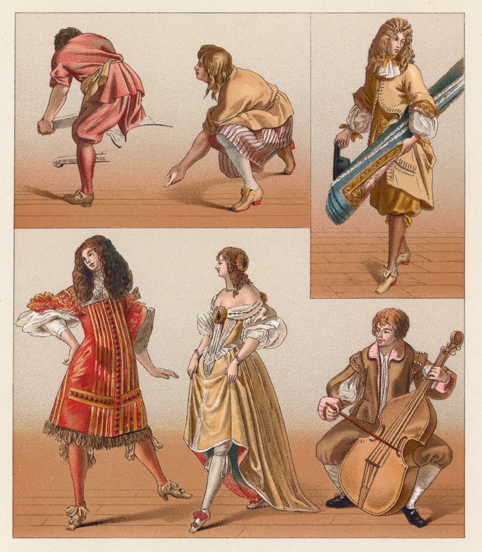 Frankrike XVIIth Cent-kostyme av French School