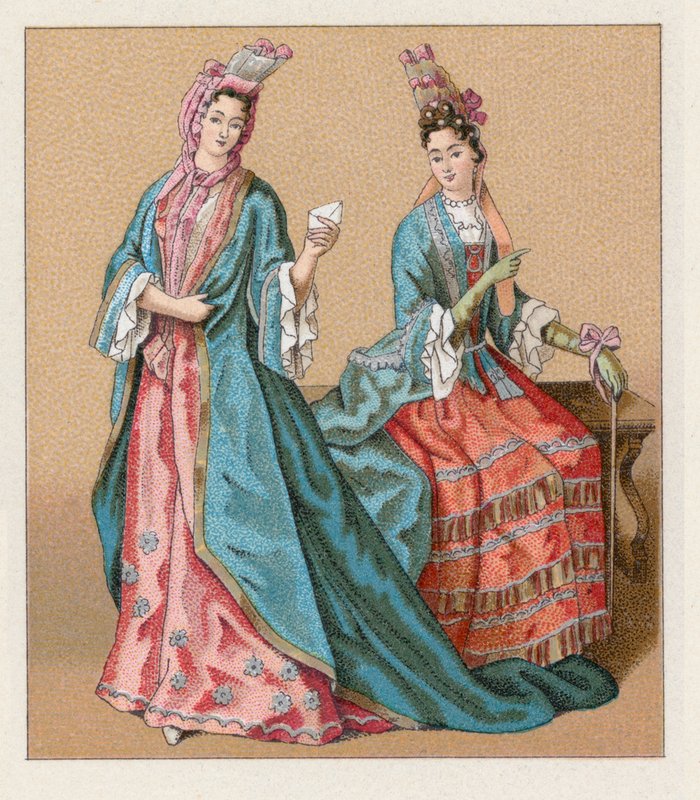 Frankrike XVIIth Cent-kostyme av French School
