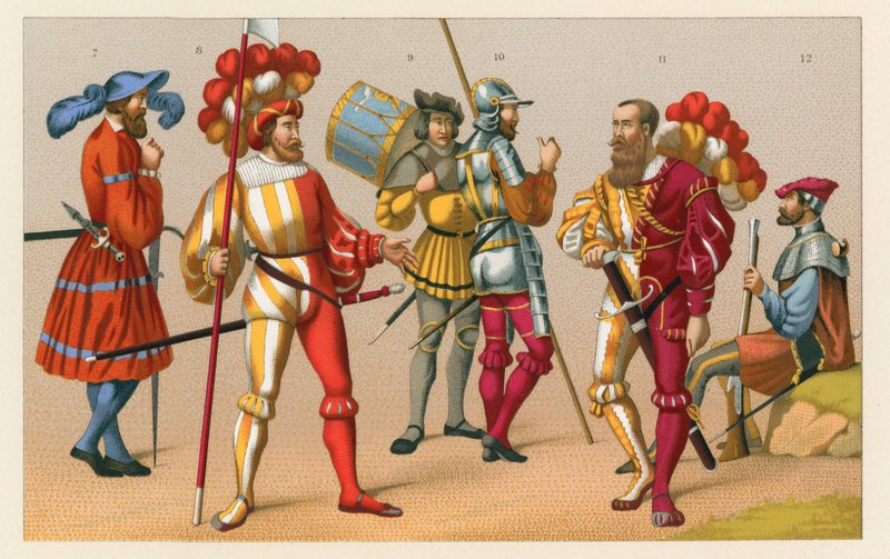 Frankrike XVIth Cent-kostyme av French School