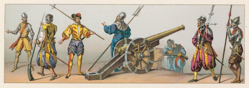 Frankrike XVIth Cent-kostyme av French School