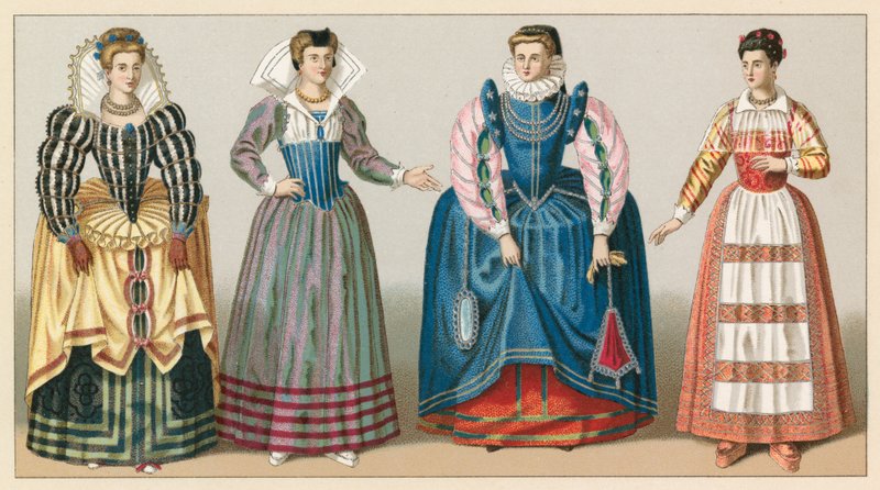Frankrike XVIth Cent-kostyme av French School