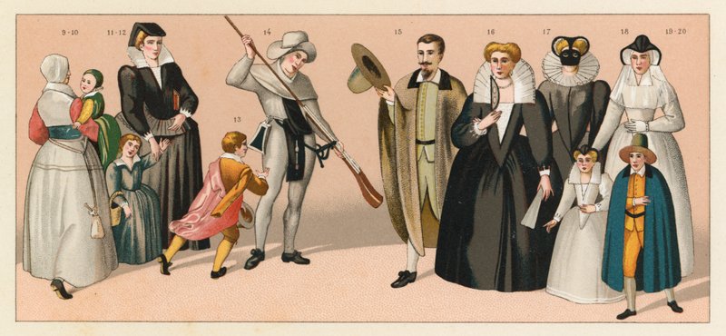 Frankrike XVIth Cent-kostyme av French School