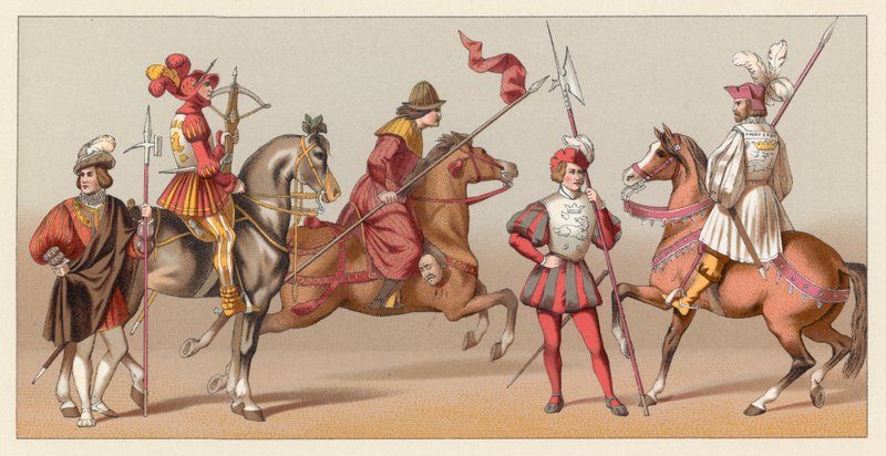 Frankrike XVIth Cent-kostyme av French School