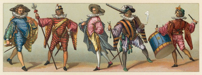 Frankrike XVIth Cent-kostyme av French School