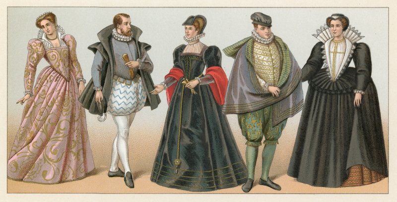 Frankrike XVIth Cent-kostyme av French School