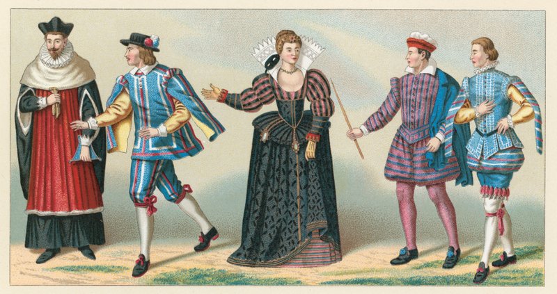 Frankrike XVIth Cent-kostyme av French School