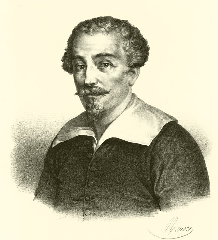 Francesco Albani eller Albano, portrett (gravering) av French School
