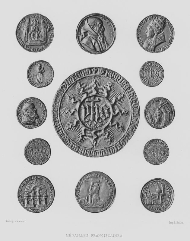 Fransiskanske medaljer (litho) av French School