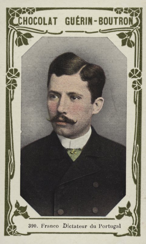 Franco, diktator av Portugal (farget bilde) av French School