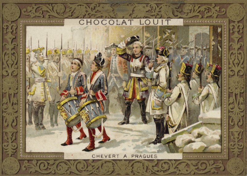 Francois de Chevert, fransk general, ved beleiringen av Praha, 1741 av French School