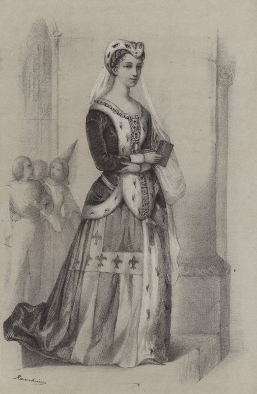 Francoise De Bretagne, hertuginne av Bretagne (gravering) av French School
