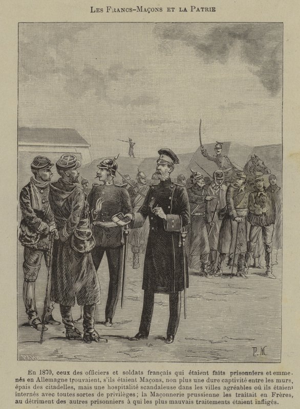 Frimurere og patriotisme (gravering) av French School