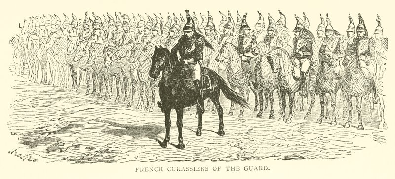 Franske Curassiers of the Guard (gravering) av French School