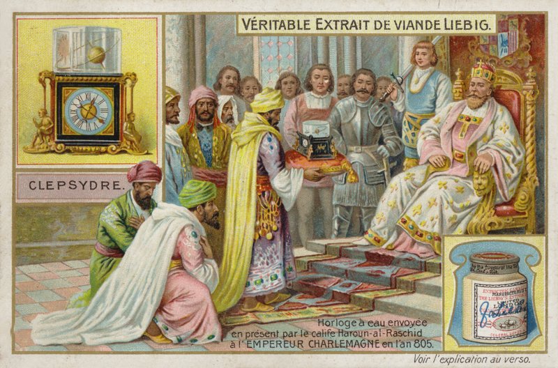 Fransk kjøttekstrakt (Bouillon), keiser Karl den Store av French School