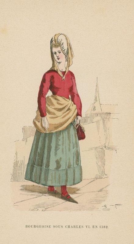 Fransk borgerlig kvinne under Charles VIs regjeringstid, 1382 av French School