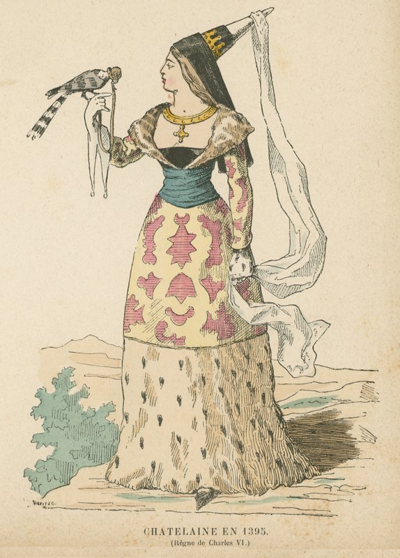 Fransk chatelaine fra Charles VIs regjeringstid, 1395 av French School
